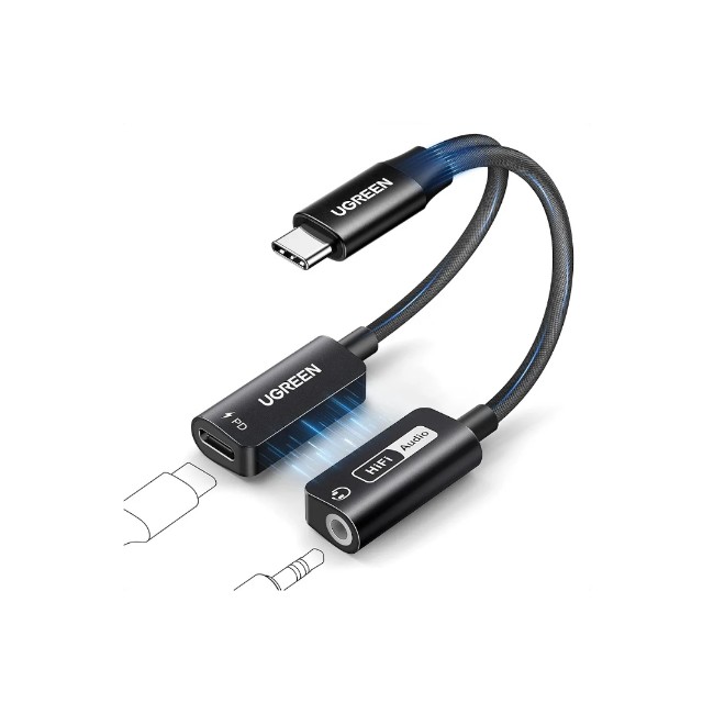 Ugreen Magnetic USB-C to 3.5mm PD Audio Adapter