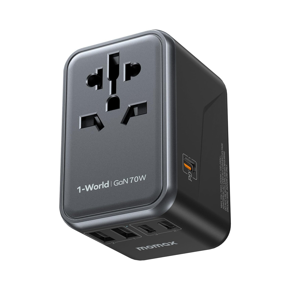 Momax UA8A 1-World Universal 5-Port 70W GaN Travel Charger