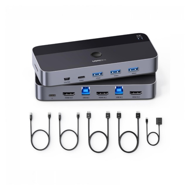 Ugreen HDMI Dual Monitor KVM Switch 2 In 2 Out
