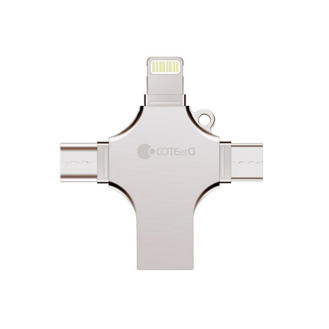 Coteetci 4-in-1 High-Speed 128GB Flash Drive