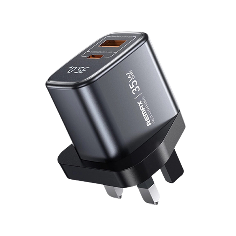 Remax U2-AC35W 35W GaN Digital Display Fast Charger (USB-A + USB-C)