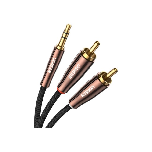 Ugreen 3.5mm Male to 2x RCA Male Copper Braided Cable (2m)