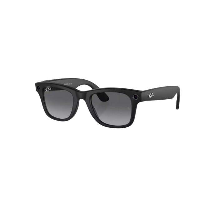 Ray-Ban RW4008 Meta Wayfarer Polarized Sunglasses - Matte Black