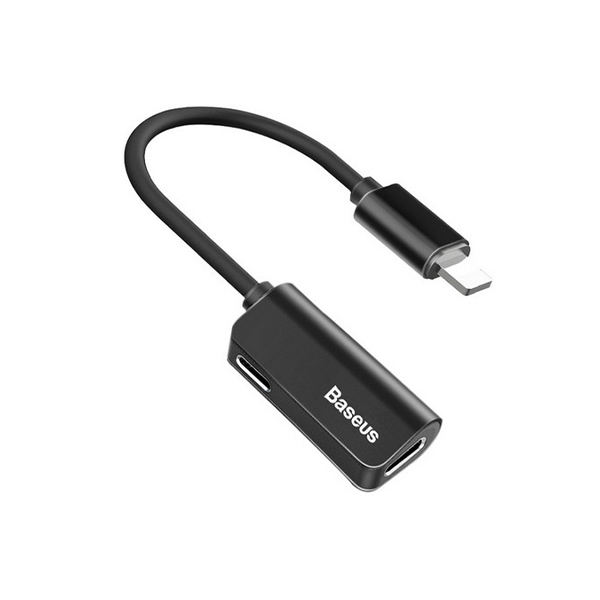 Baseus L37 Lightning Male to Dual Lightning Female Audio Adapter