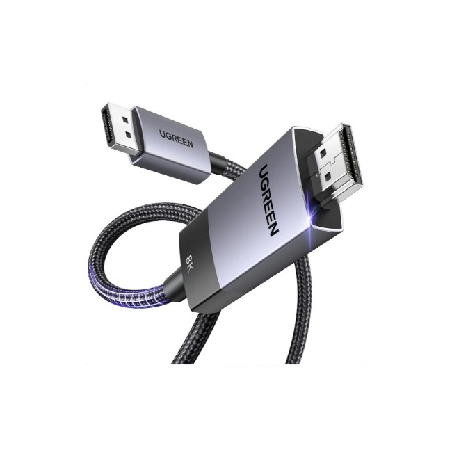 Ugreen 8K@60Hz 4K@120Hz DisplayPort to HDMI 2M Cable
