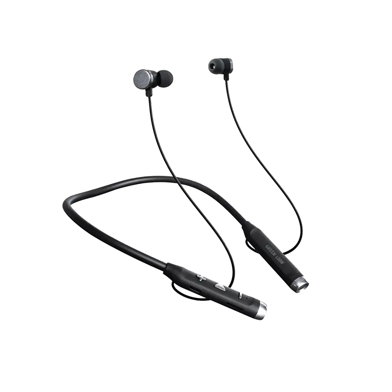 Green Lion X Neckband Earphones with TF Card Slot & Flashlight