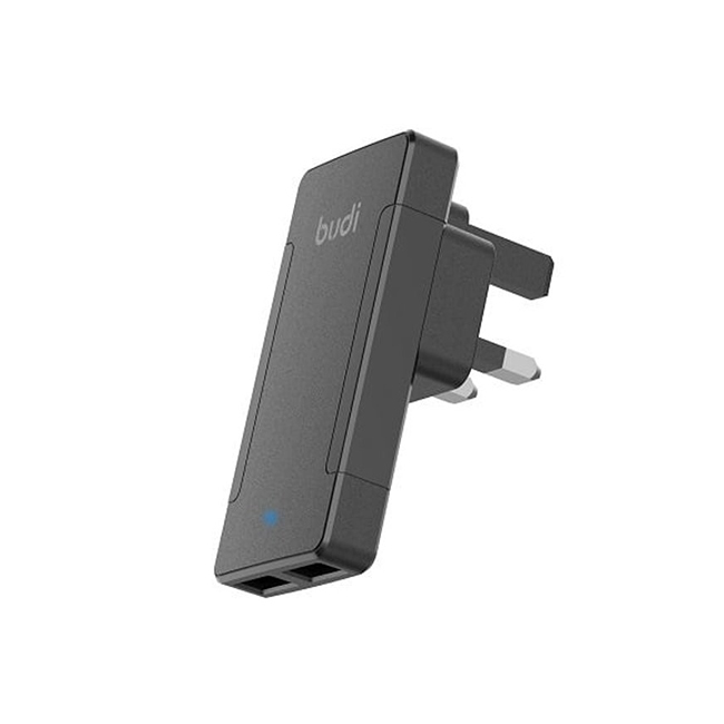 Budi 17W 2-Port USB 3-Pin Charger
