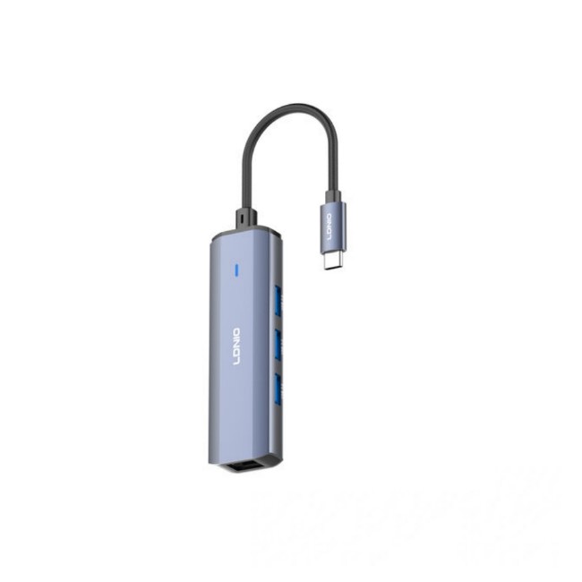 Ldnio DS-124C USB 3.0 Hub Adapter with RJ45 Ethernet