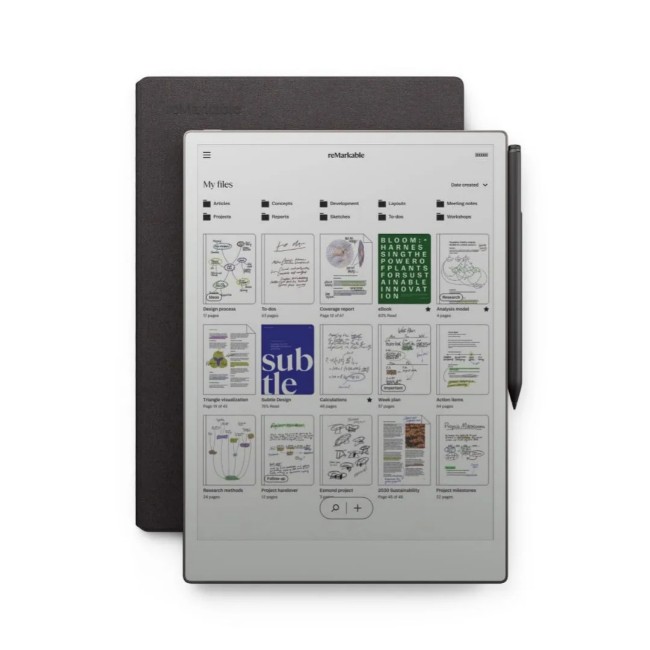 reMarkable Paper Pro 11.8" Bundle with Marker Plus and Mosaic Wave Basalt Folio