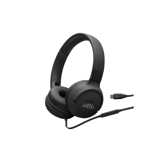 JBL Tune 520C Wired On-Ear USB-C Headphones with Hi-Res Audio Support