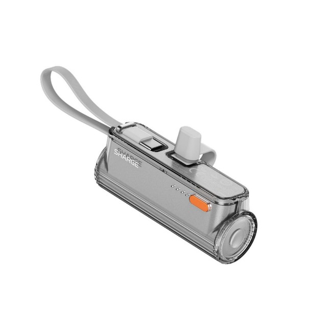 Sharge Flow Mini 5000mAh 22.5W Power Bank with Built-in Cable