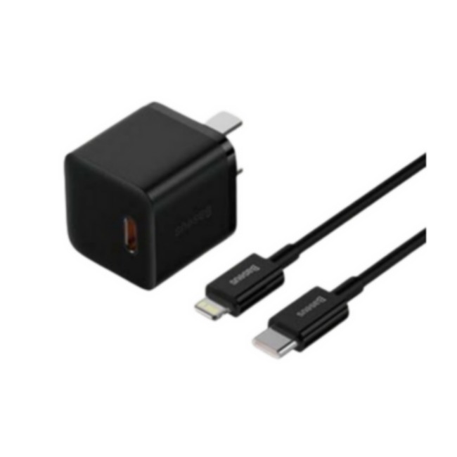 Baseus Palm 20W Type-C Fast UK Charger with Type-C to Type-C Cable