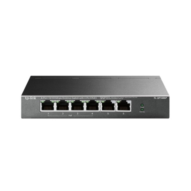 TP-Link TL-SF1006P 6-Port 10/100Mbps Desktop PoE Switch with 4-Port PoE+