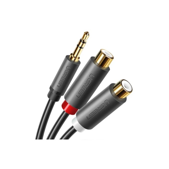 Ugreen 3.5mm Male to 2RCA Female Audio Cable (25cm)
