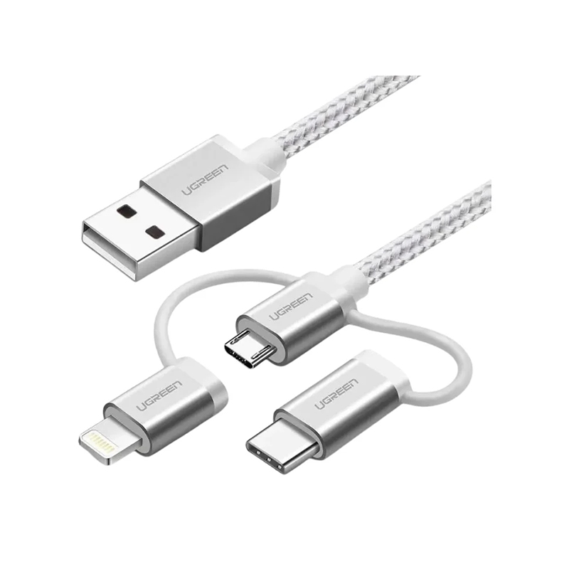 Ugreen 3-in-1 Universal Braided Cable (MFi Certified)